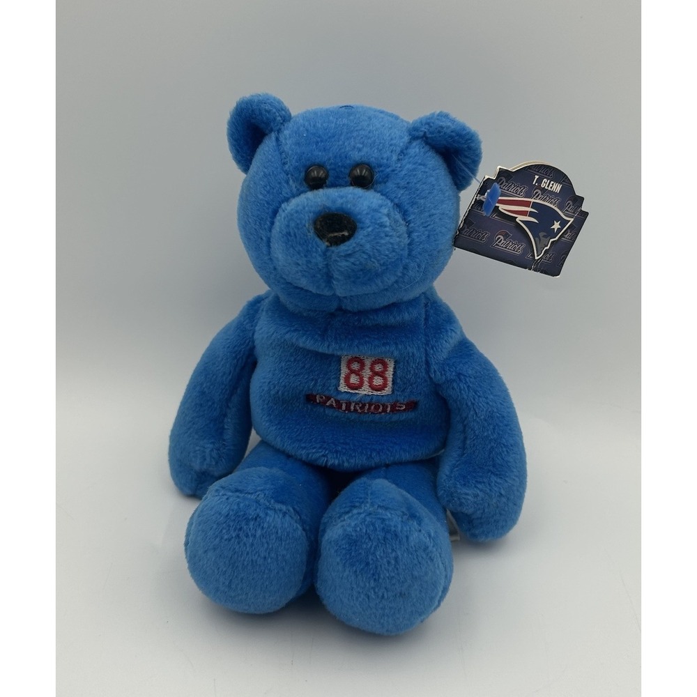 NWT New England Patroits TERRY GLENN #88 Limited Treasures Beanie Pro Bear Blue